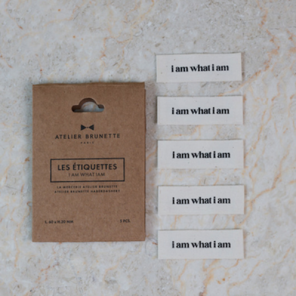 Labels/Webetiketten "I am what I am" von ATELIER BRUNETTE